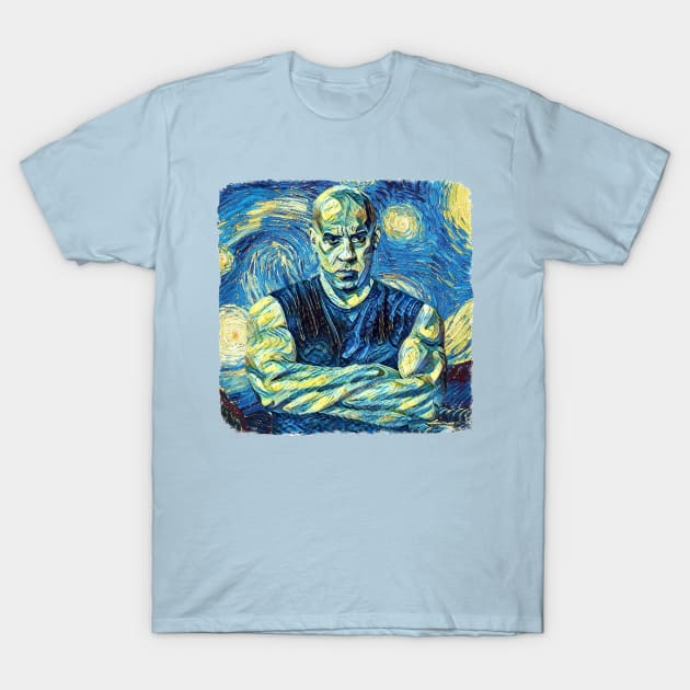 Vin Diesel Van Gogh Style T-Shirt by todos